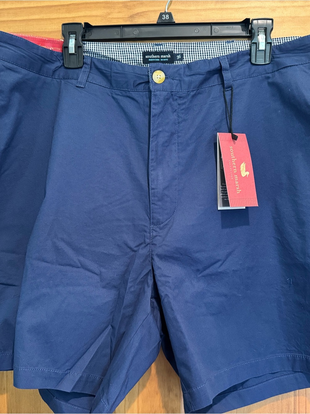 Southern Marsh Navy Blue Cotton Chino Shorts